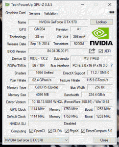 GTX 970 GPU Z