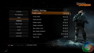 The Division Graphics Menu 1