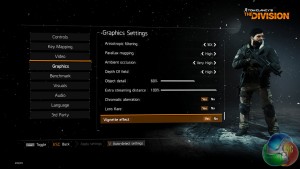 The Division Graphics Menu 3