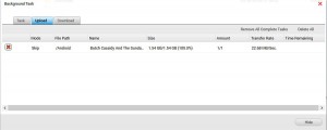 Upload movie transfer rate