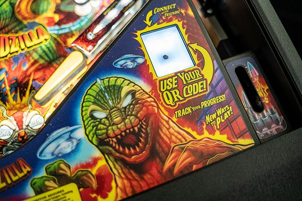 image of godzilla and stern insider connected on pinball machine