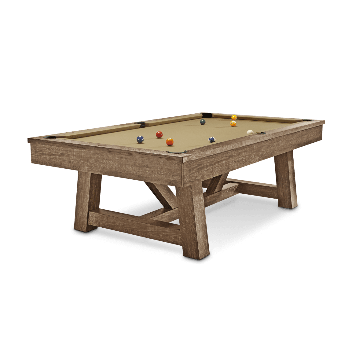 Brunswick Botanic 8FT Pool Table in Rustic Brown